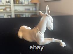 Lladro Children's Nativity, Lying Donkey, Bisque Porcelain Vintage