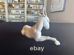 Lladro Children's Nativity, Lying Donkey, Bisque Porcelain Vintage