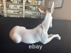 Lladro Children's Nativity, Lying Donkey, Bisque Porcelain Vintage