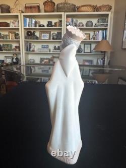 Lladro Children's Nativity, Standing King withLamb, Bisque Porcelain Vintage