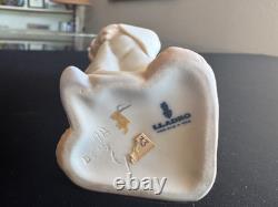 Lladro Children's Nativity, Standing King withLamb, Bisque Porcelain Vintage