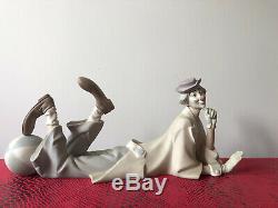 Lladro Clown Laying Down With Beach Ball Figurine 14.5