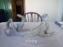 Lladro Clown large size 13 recumbent with ball rare