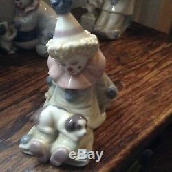 Lladro Clowns With Puppies