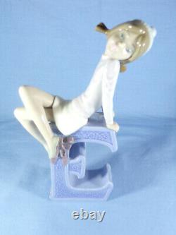 Lladro Complete Set School Girl Vowel Figures By Jose Puche Retired 1982-1985