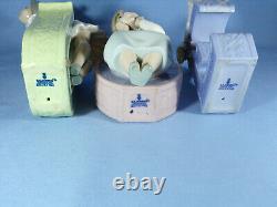 Lladro Complete Set School Girl Vowel Figures By Jose Puche Retired 1982-1985