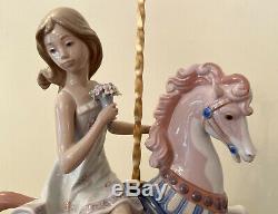 Lladro Daisa 1985 Girl On A Carousel In Great Condition