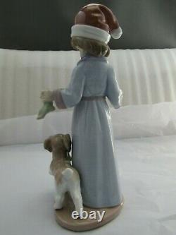 Lladro Dear Santa Christmas Figurine With Puppy Dog Ref 6166 Rare & Superb