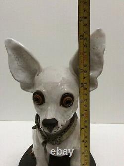 Lladro Early Mark 1957-59 Huge Stunning Ceramic Chihuahua Figure