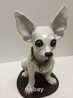 Lladro Early Mark 1957-59 Huge Stunning Ceramic Chihuahua Figure