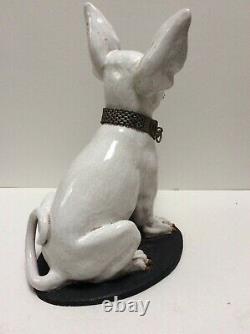 Lladro Early Mark 1957-59 Huge Stunning Ceramic Chihuahua Figure