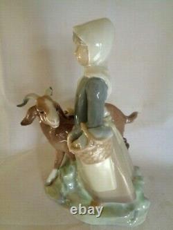 Lladro Figure Little Girl with Goat