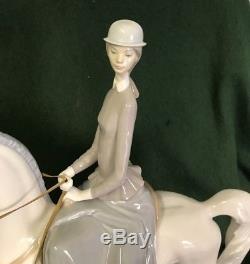 Lladro Figurine #4516 Woman On Horse Lovely Condition Lady 17.75