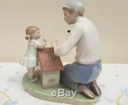 Lladro Figurine #5139 Father & Baby A New Dolls House Rare Retired VGC