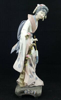 Lladro Figurine Geisha Girl Teruko Model 1451 Boxed Umbrella Re-guled