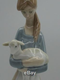 Lladro Figurine Girl with Lamb 4505 Made in Spain