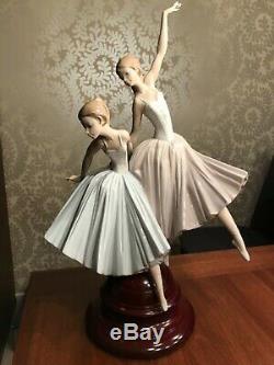 Lladro Figurine Merry Ballet Double Ballerinas