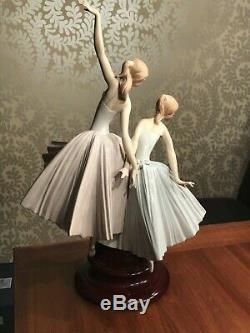 Lladro Figurine Merry Ballet Double Ballerinas