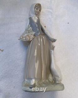 Lladro Figurine Nao- Girl With Goose- 9' Tall- Original Box