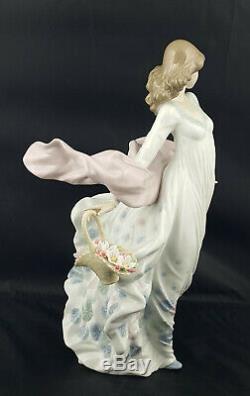 Lladro Figurine Spring Splendor Girl with Flower Basket Model No. 5898