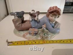 Lladro Figurine Study Buddlie 5451 1987 Porcelain'Boy with a dog' NO RESERVE