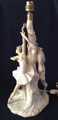 Lladro Figurine Table Lamp Harlequin Ballerina 4528 Lladró 42cm 16.5 UK Plug