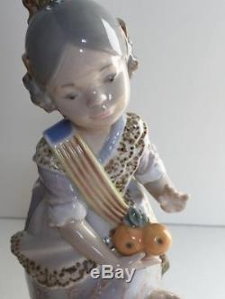 Lladro FigurineMISS VALENCIA1422-Girl with Oranges-Retired 1997-J Huerta 1983