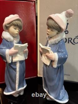 Lladro Figurines (2) RARE The Christmas Caroler NAO Daisa 1997 Box