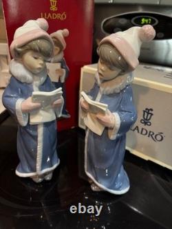 Lladro Figurines (2) RARE The Christmas Caroler NAO Daisa 1997 Box