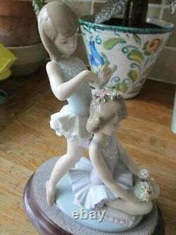 Lladro First Ballet figurine in perfect condition, with display plinth, retired