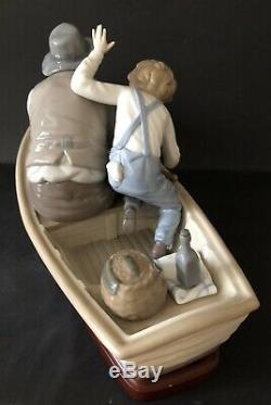 Lladro Fishing With Gramps. 5215. With stand
