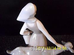 Lladro Girl With Pitcher & Goat Figurine 4590 Retired By Alfredo Ruiz Dairy