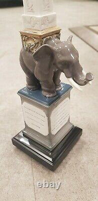 Lladro Grey Elephant Pulcino Obelisk Ornament Figure in box, brandnew