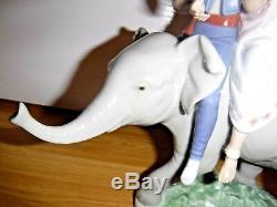 Lladro Hindu Boy and Girl on Elephant 5352 1st Quality Excellent Condition