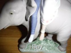 Lladro Hindu Boy and Girl on Elephant 5352 1st Quality Excellent Condition