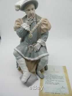 Lladro King Henry VIII #1384, very rare, excellent condition with COA