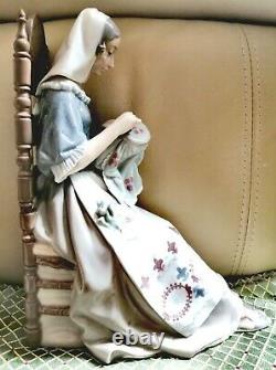 Lladro Lady Sewing Embroiderer