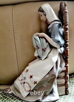 Lladro Lady Sewing Embroiderer