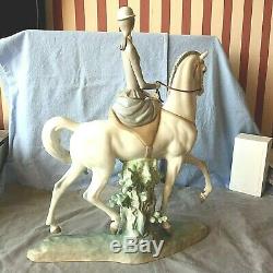 Lladro Lady Woman On Horse 4516. Female Equestrian. Very Large, Heavy & Rare