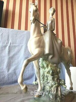 Lladro Lady Woman On Horse 4516. Female Equestrian. Very Large, Heavy & Rare