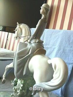 Lladro Lady Woman On Horse 4516. Female Equestrian. Very Large, Heavy & Rare