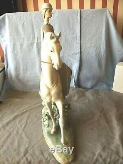 Lladro Lady Woman On Horse 4516. Female Equestrian. Very Large, Heavy & Rare