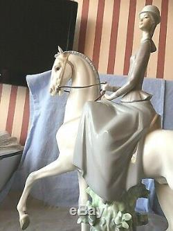 Lladro Lady Woman On Horse 4516. Female Equestrian. Very Large, Heavy & Rare