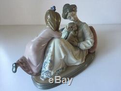 Lladro Large Figurine # 1606 Mother, Daughter and Baby Mint Lovely Piece