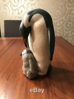 Lladro Large Matte Figurine Penguin Love