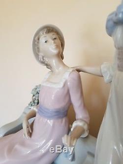 Lladro Large Retired Rare Damitas Platicando Talking Ladies Figurine No 5042