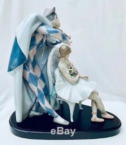 Lladro Limited Edition Jesters Serenade With Wood Stand 38cm Tall Boxed 1993