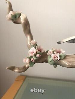 Lladro Limited Edition Two Birds on a Branch Attending a Nest