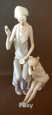 Lladro Magic. 4605. Clown with Child Ballerina. 15.25 tall