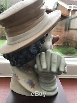 Lladro Melancholy Clown Head/Bust On Stand Immaculate Condition